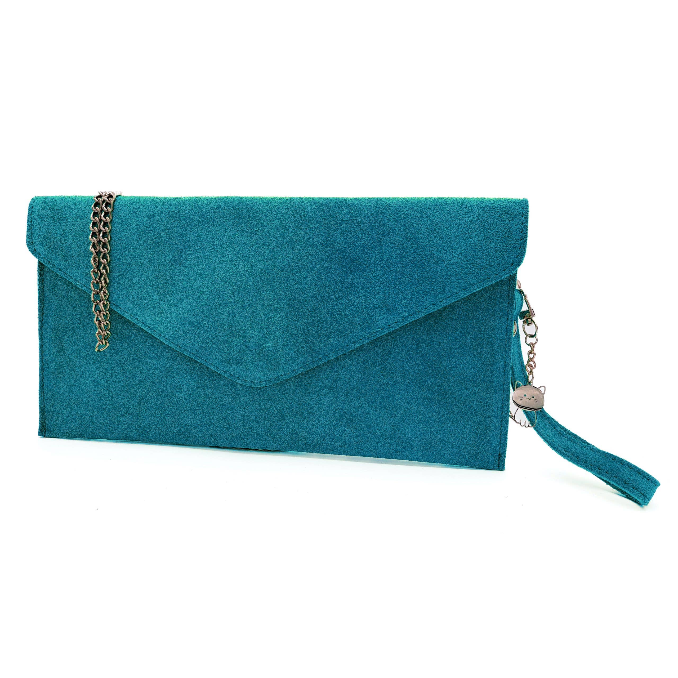 Ellas Trading - Wholesale Clutch Bag - Women's - Italian Suede Envelope Clutch Messenger Handbag6