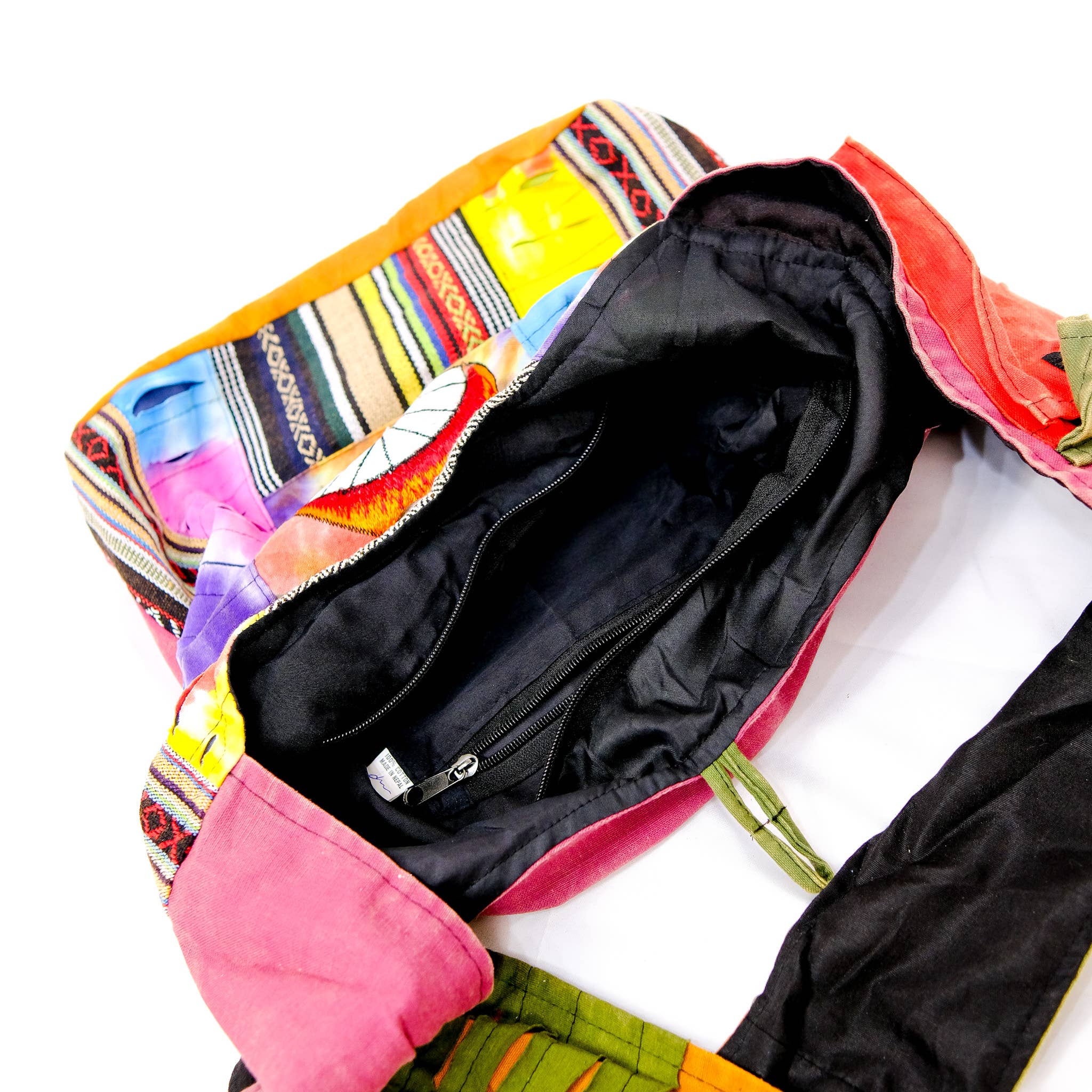 Karma Nepal Crafts - Wholesale Messenger Bag - Women's - Patchwork Mushroom Design Messenger Bag1