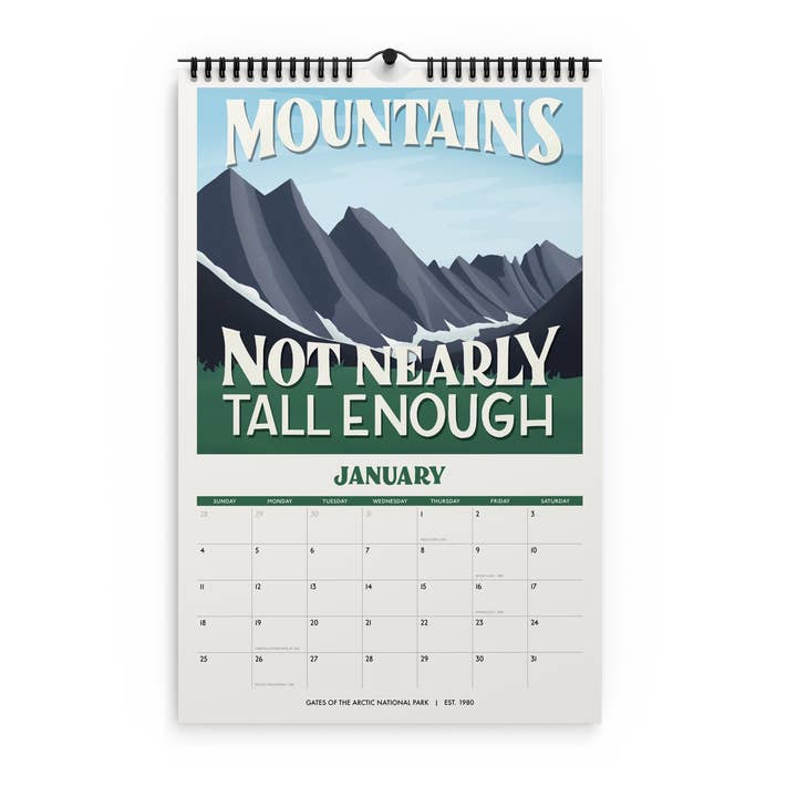 Amber Share | Subpar Parks - Wholesale Calendar - Subpar Parks 2026 Illustrated National Parks Wall Calendar1