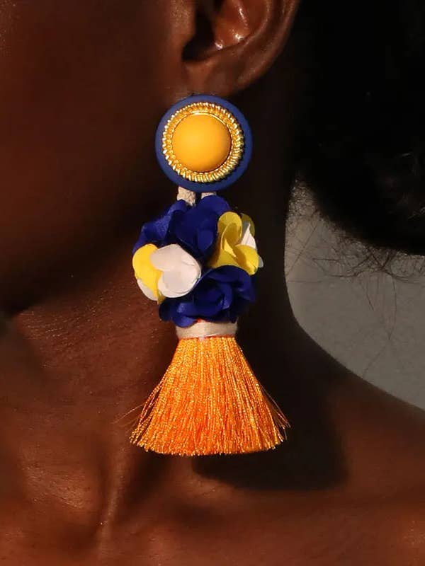 AfroFleur Statement Earrings for wholesale by DUA MENKA