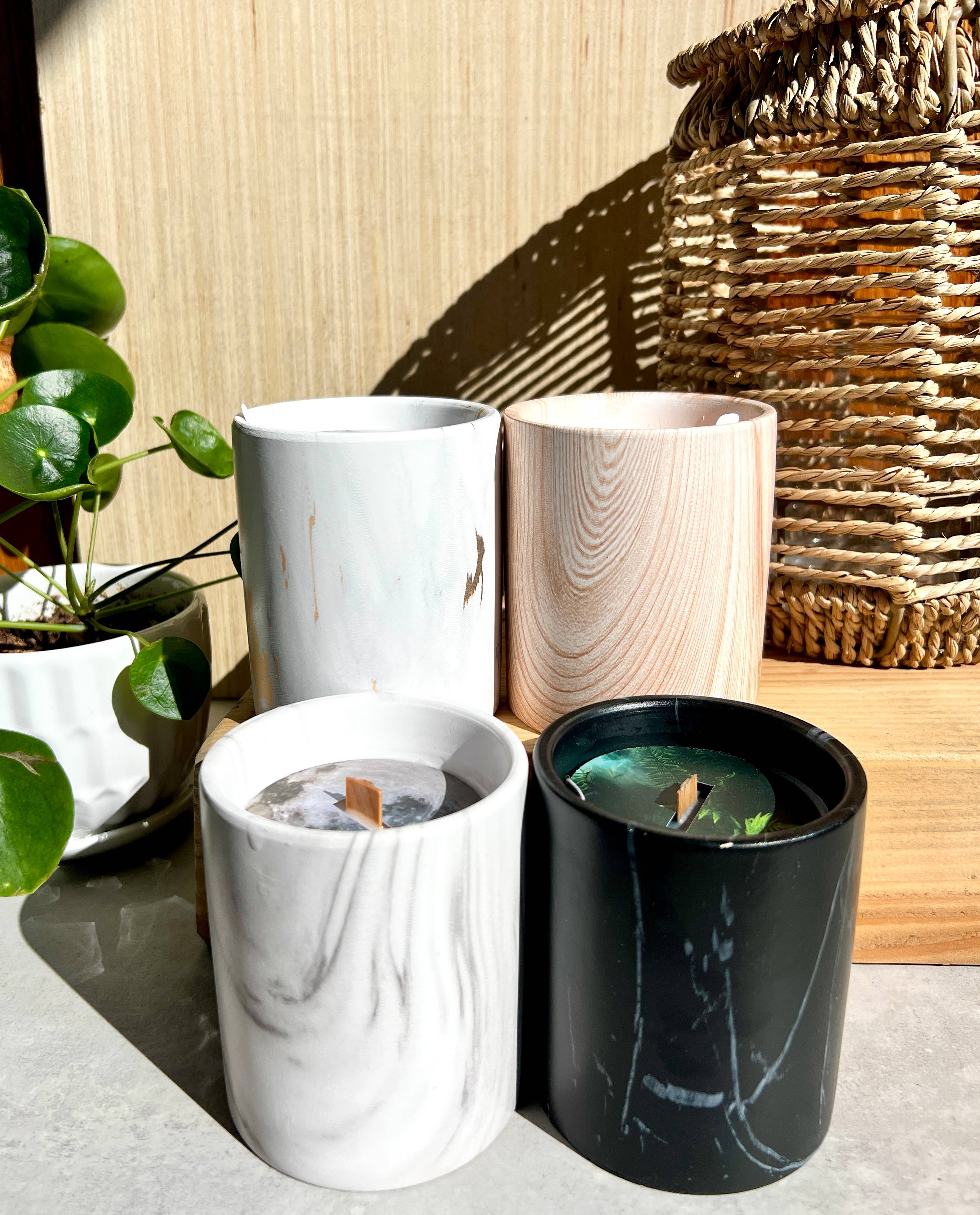 The Sacred Wild Candle Co - Wholesale Jar/Filled Candle - Biophilia: Black Marble /Ceramic Forest Floor Scented Candle8