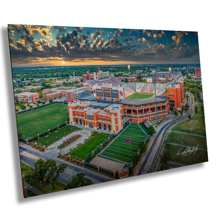 Impression du stade commémoratif | Photo par drone | Fierté de l'OU pour la vente par Clifton Haley Photography