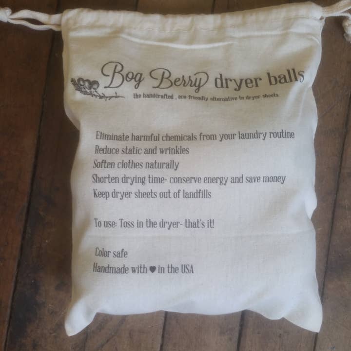 Bog Berry Dryer Balls - Wholesale Dryer Balls - Trees and Seas - Set of 6 Wool Dryer Balls zero waste4