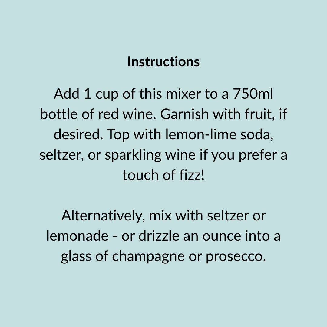 Wood Stove Kitchen - Wholesale Cocktail Mix/Syrup - Sangria Cocktail Mixer and Mocktail Mixer, 16 fl oz6
