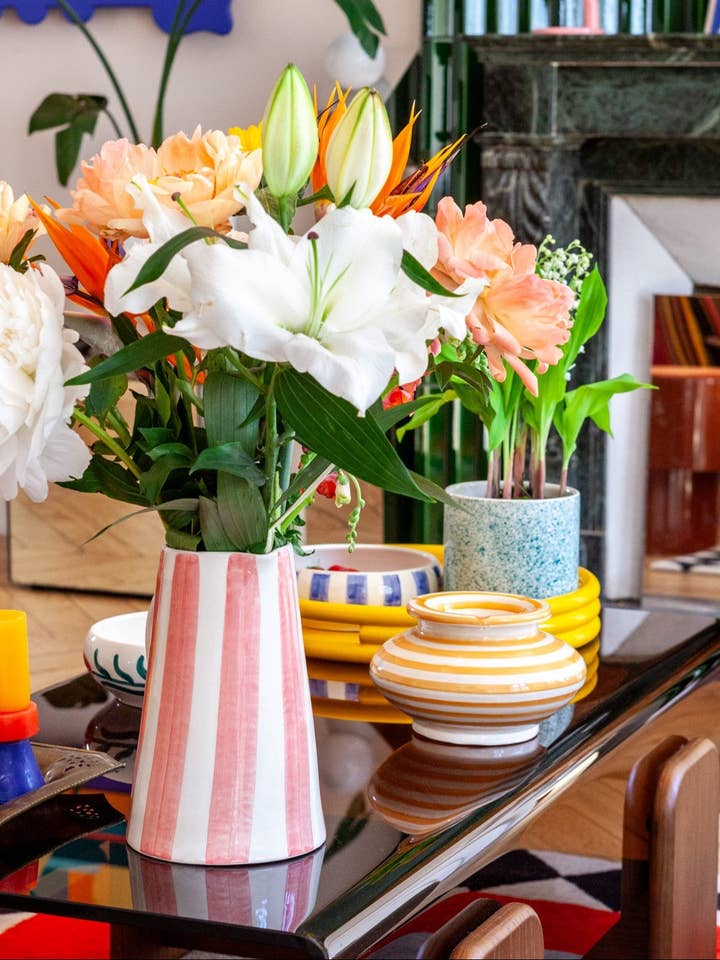 Rosa randig kanna för wholesale av Marobali