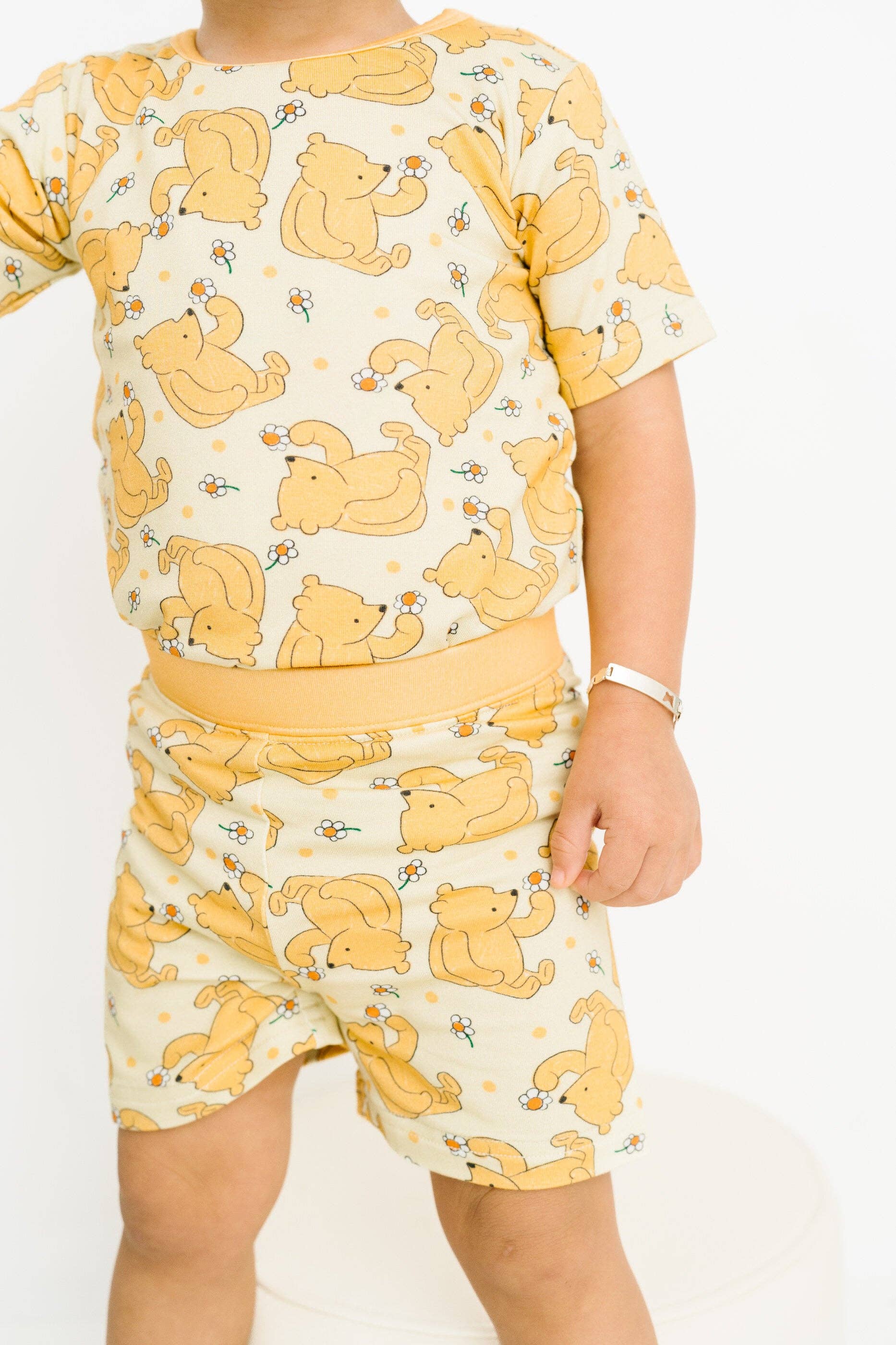 Little One Shop - Wholesale Top & Short Set - Kids - Hunny Bear Bamboo Shorts Set8