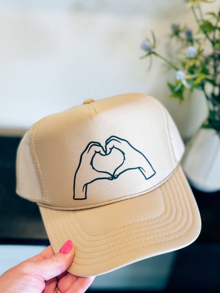 Heart Hands Trucker Hat for wholesale by Hart and Hollow