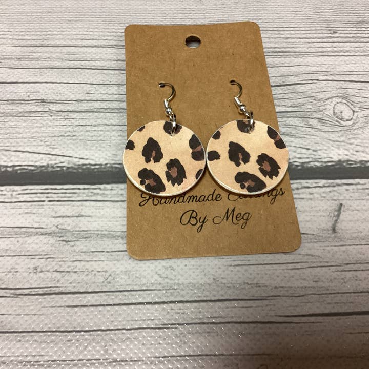 Dyreprint 1 tommer for engroshandel hos Handmade Earrings By Meg