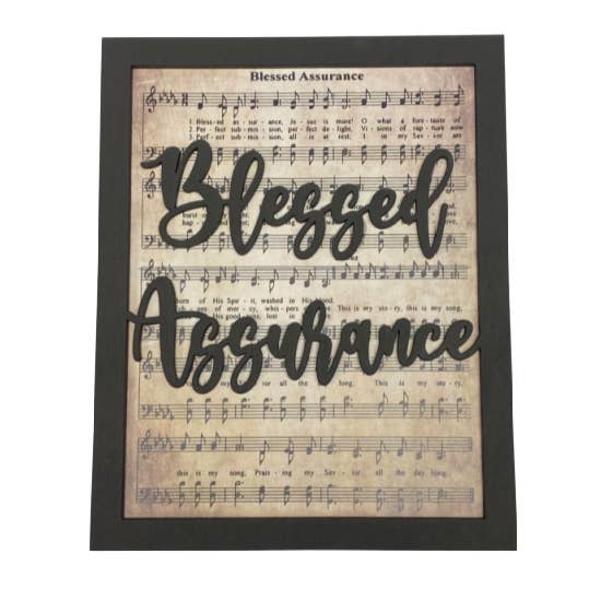 Blessed Assurance Wood Sign, 8x10 for wholesale by Delight Design/Delight Accessories