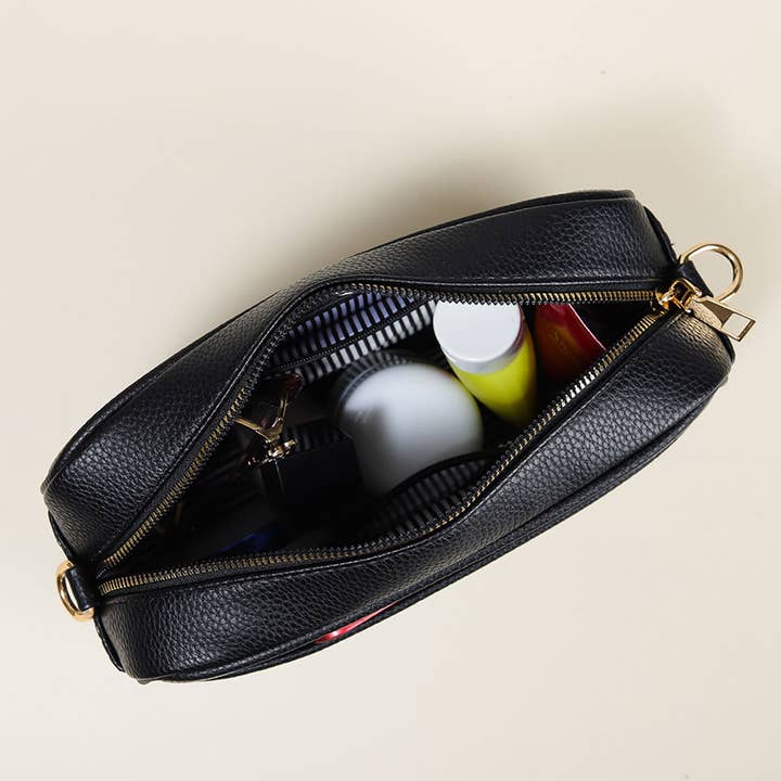 Fashion City - Wholesale Crossbody Bag - Women's - Dark PU Rectangular Crossbody with Tassel11