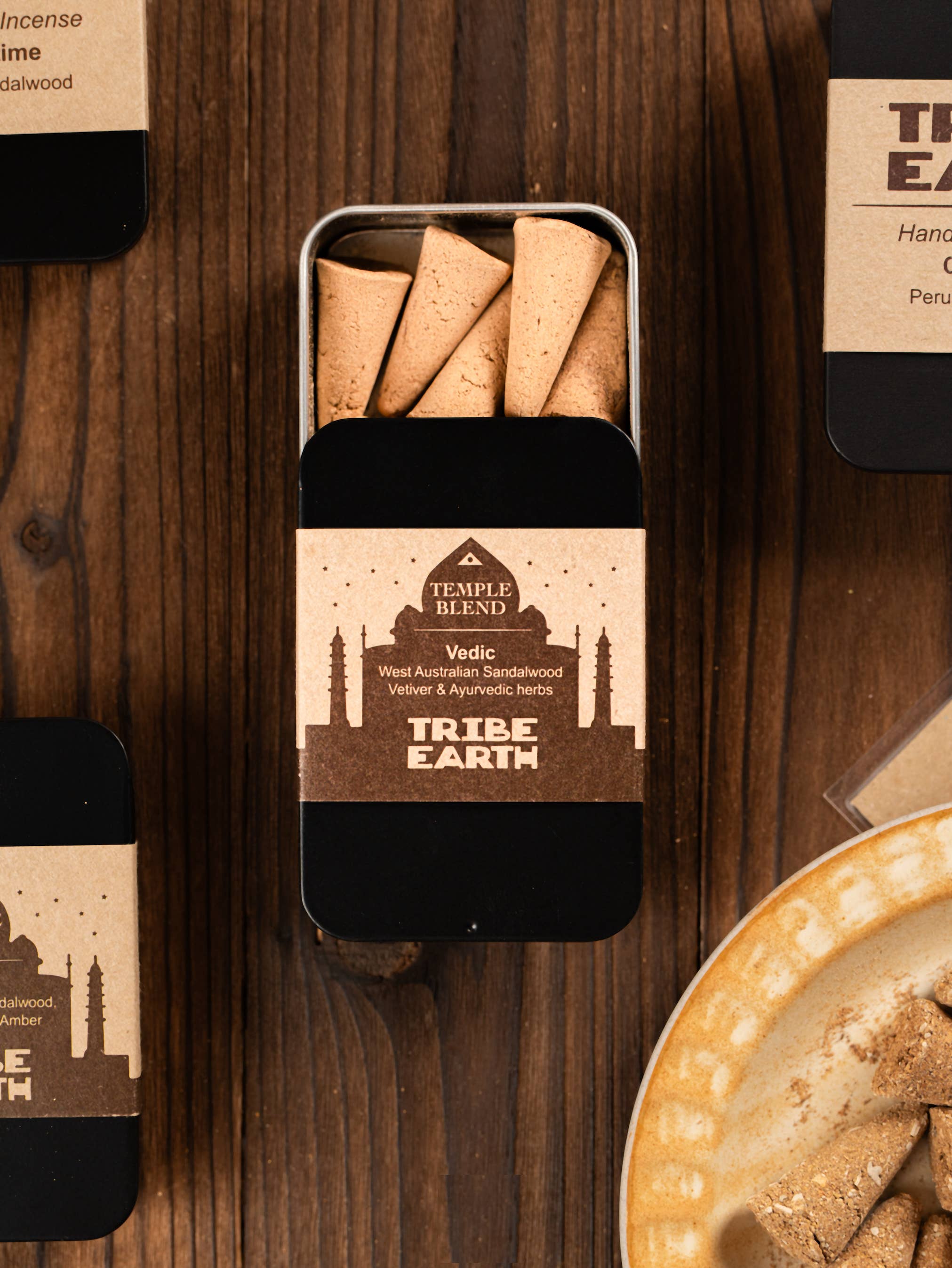 Tribe Earth Incense - Wholesale Incense - Vedic Cones - Sandalwood, Vetiver & Ayurvedic herbs