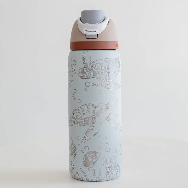 KNOTS + NOOK - Wholesale Insulated Mug/Tumbler - SEA LIFE ENGRAVED OWALA FREESIP 32OZ STAINLESS STEEL TUMBLER2