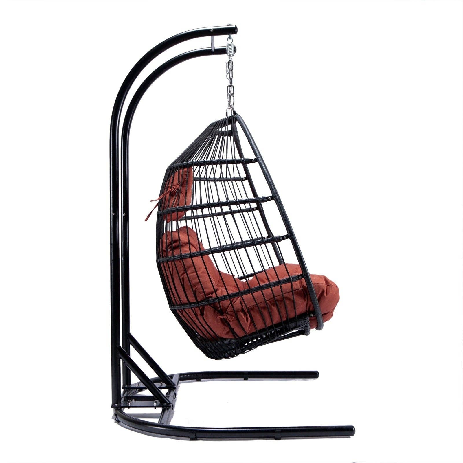 LeisureMod - Wholesale Egg Chair - Wicker 2 Person Double Folding Hanging Egg Swing Chair85