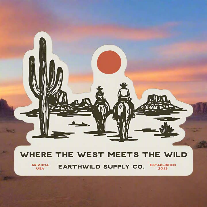 EARTHWILD - Venta al por mayor Pegatina - Donde Occidente Se Encuentra Con Lo Salvaje Pegatina1