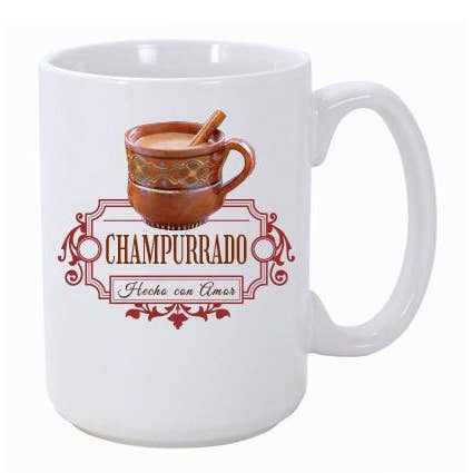 "Champurrado" 15 oz. Ceramic Mug for wholesale by Bronze Baboon