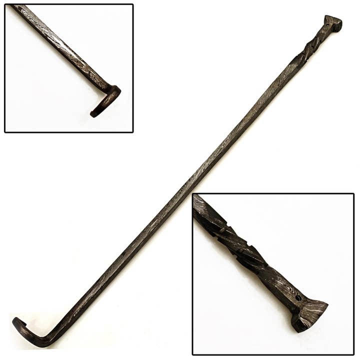 Ruddock Bros - Wholesale Outdoor Grill Tools - Ruddock Bros - 20" Pigtail Meat Flipper - Damascus Steel