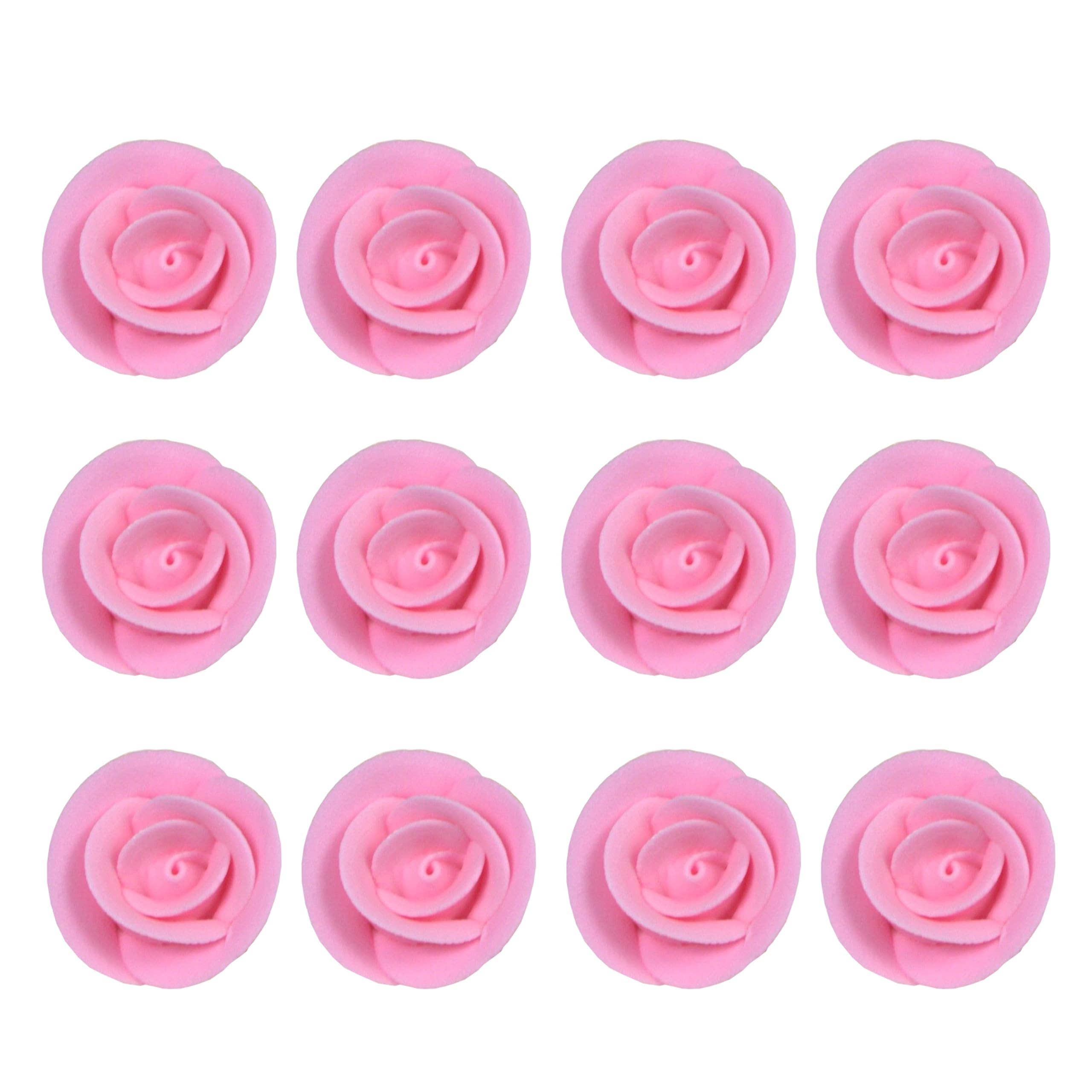 Global Sugar Art - Vente Décoration pour cake/cupcake - Roses comestibles premium pour gâteaux et cupcakes, roses en glaçage royal sucré, par Global Sugar Art, rose0