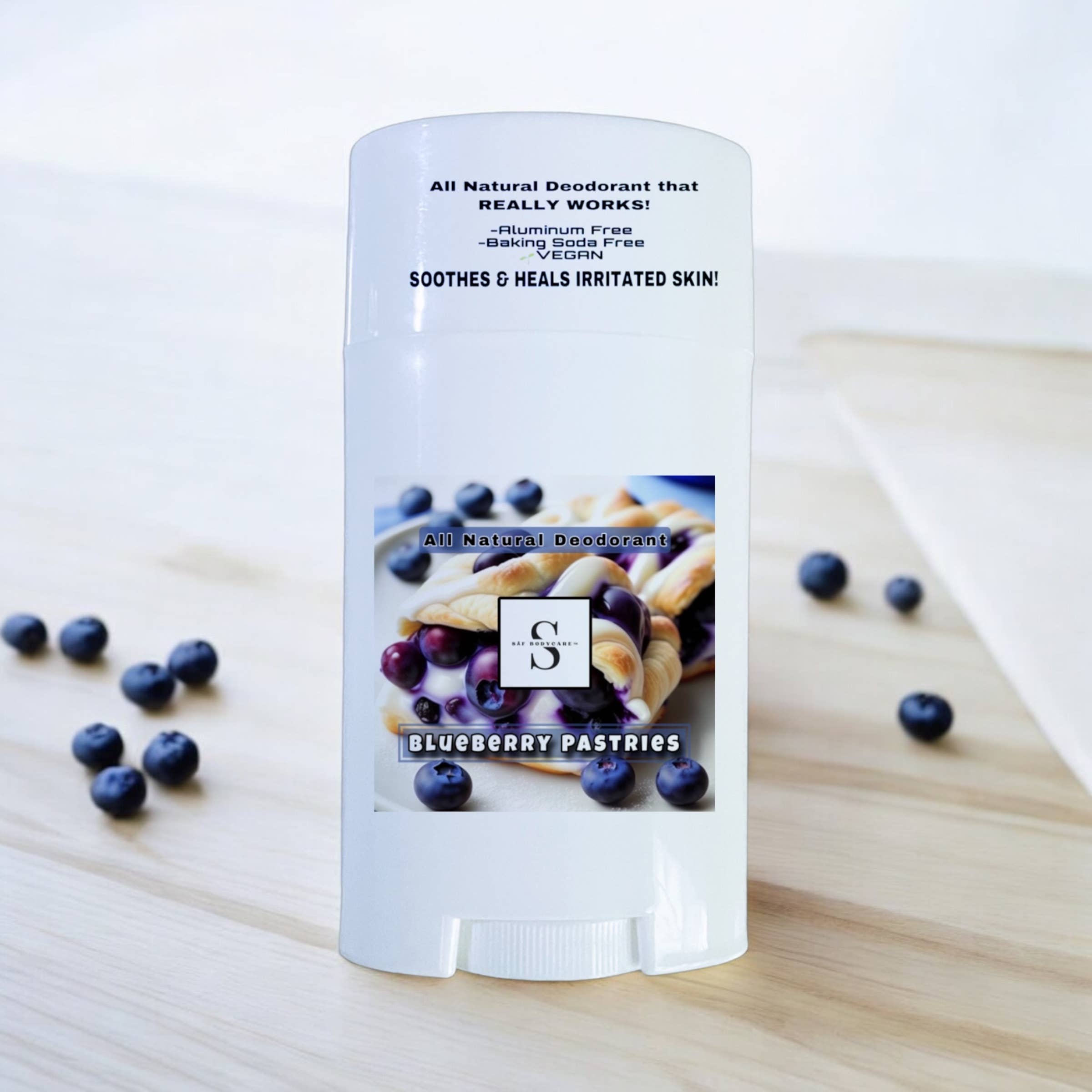 SĀF Body Care - Wholesale Deodorant - Women's - Blueberry Pastries Natural Deodorant, Aluminum Free, Vegan5
