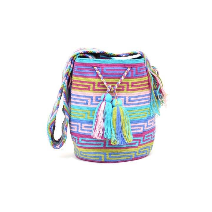Santorini Wayuu Mochila Bag for wholesale by Caravan and Company