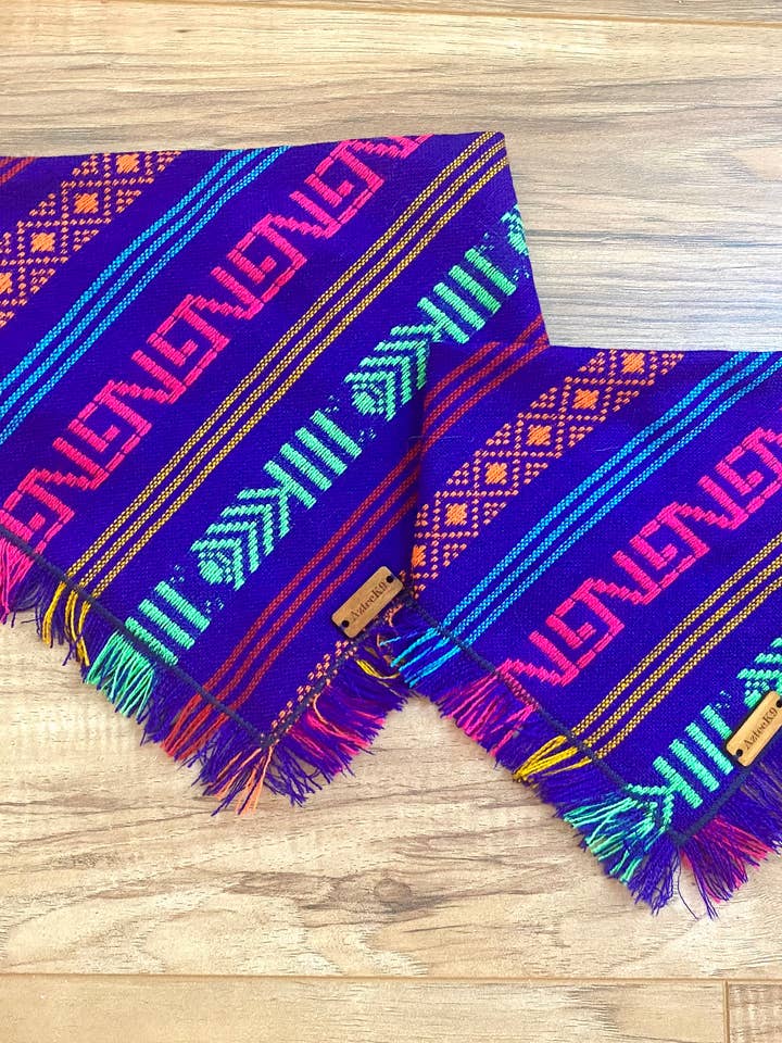 Blue Geo Bandana for wholesale by AztecK9