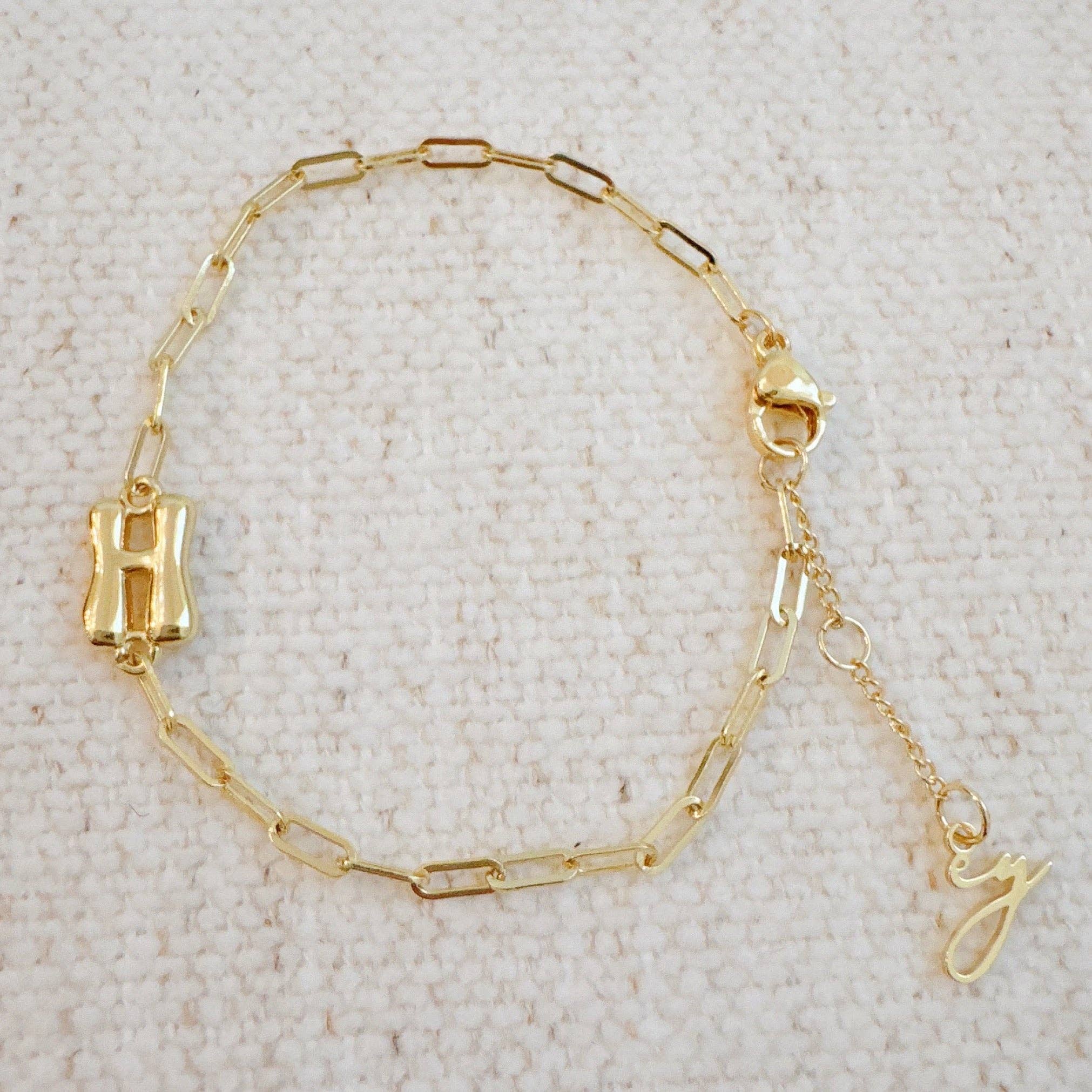 Ellison+Young - Wholesale Link & Chain Bracelet - Mini Balloon Initial Bracelet23