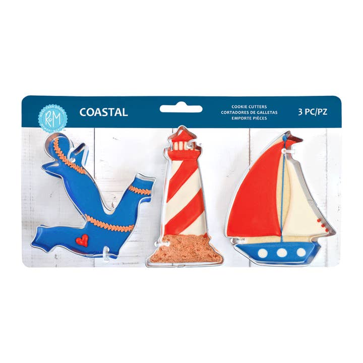 Coastal 3 PC Cookie Cutter Set for wholesale by R&M International