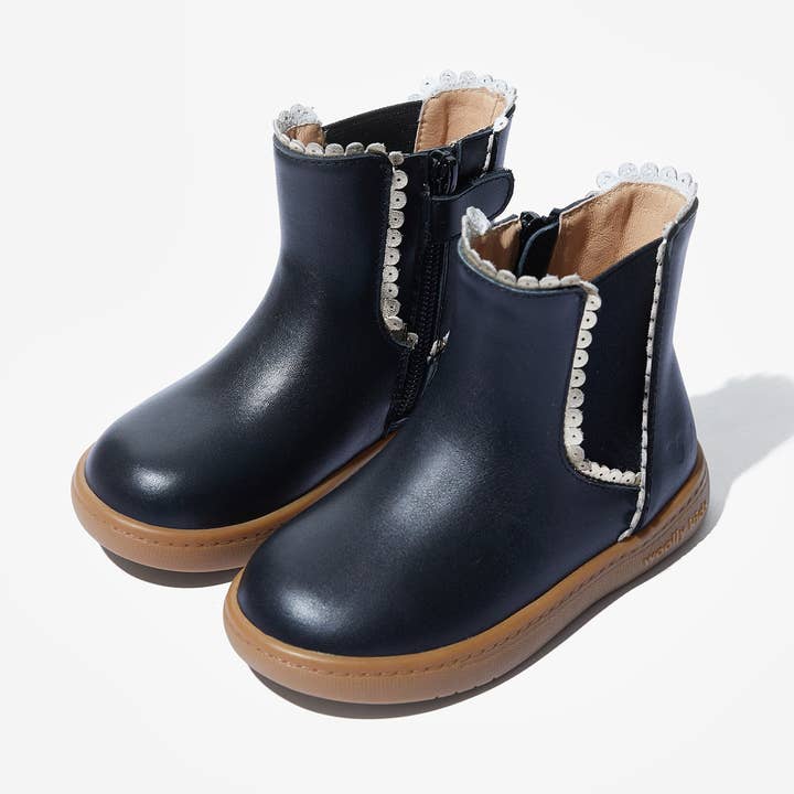 Woolly Kids - Vente Bottes de pluie – enfant - Sally - Noir Perle0