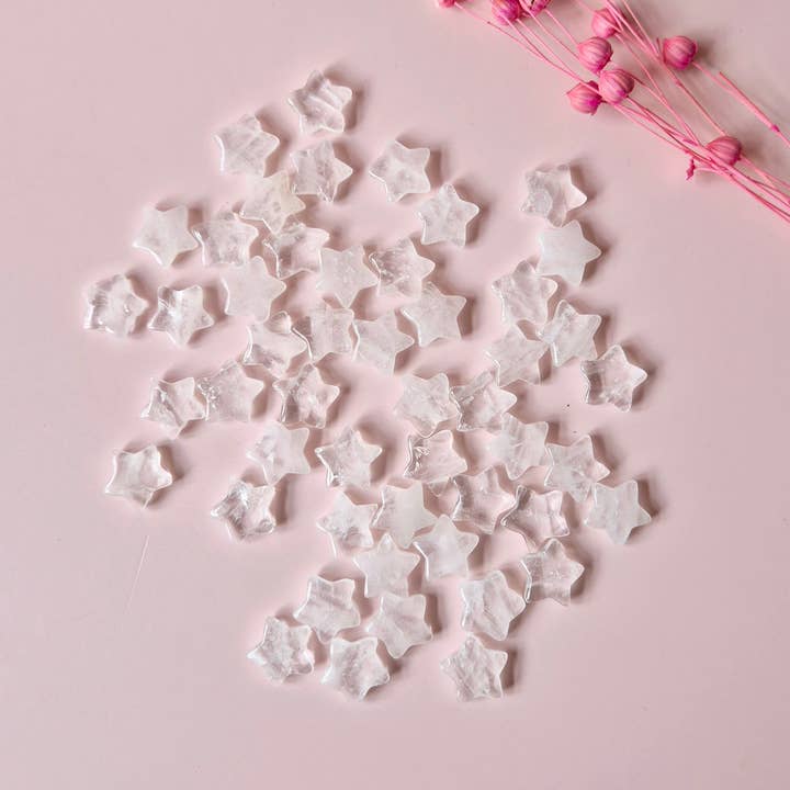Moonlight Gemstones - Wholesale Spiritual Stone/Crystal - Clear Quartz Mini Star (1.5cm) Perfect for Crystal Confetti