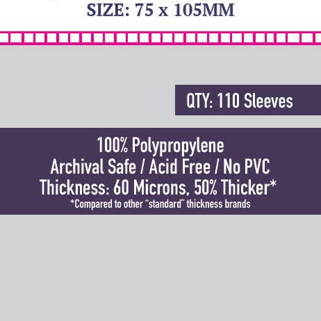 Mega Civilization Compatible Sleeves - 110 Pack (75x105mm) for wholesale by Mayday Games