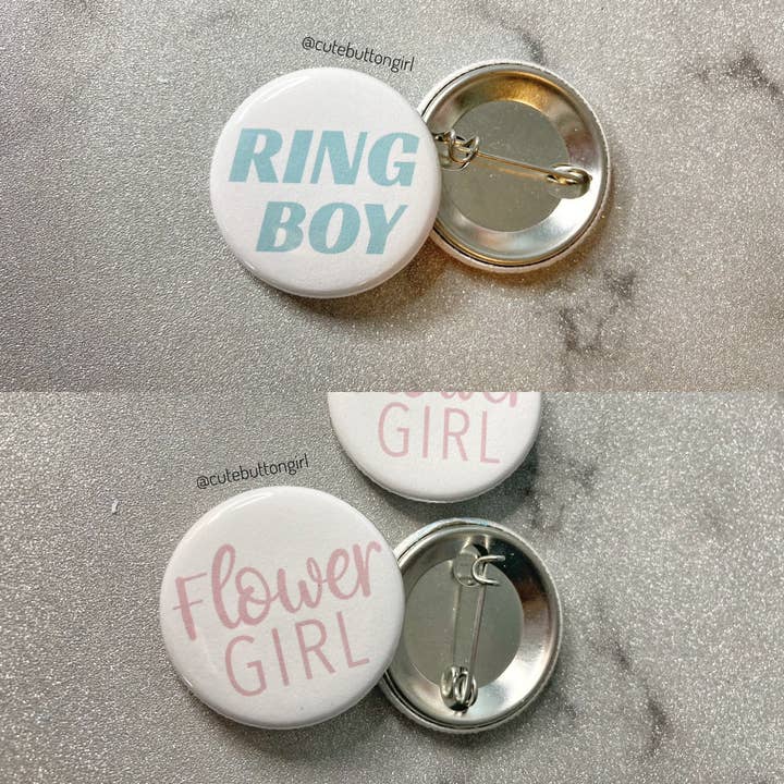 Bloemenmeisje van 1,25 en 2,25 inch/Ring Boy voor wholesale door Cute as a Button Girl