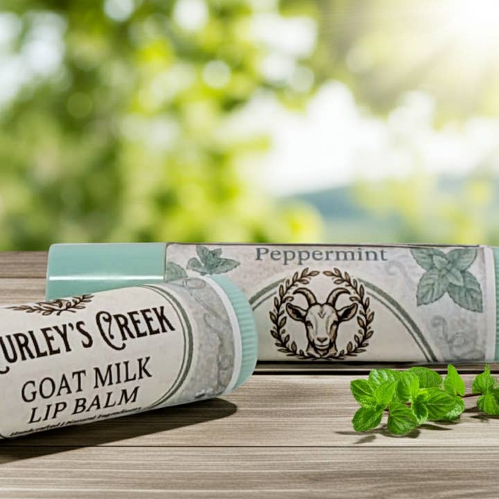 🌿 Peppermint | Goat Milk Lip Balm | Handmade Natural Skincare | Curley’s Creek for wholesale by Curley's Creek