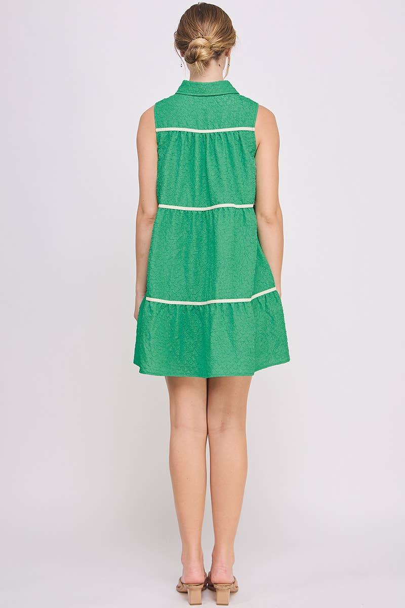 AIBLEE - Venta al por mayor Vestido - Mujer - Vestido mini de vuelo abotonado - Sin mangas8