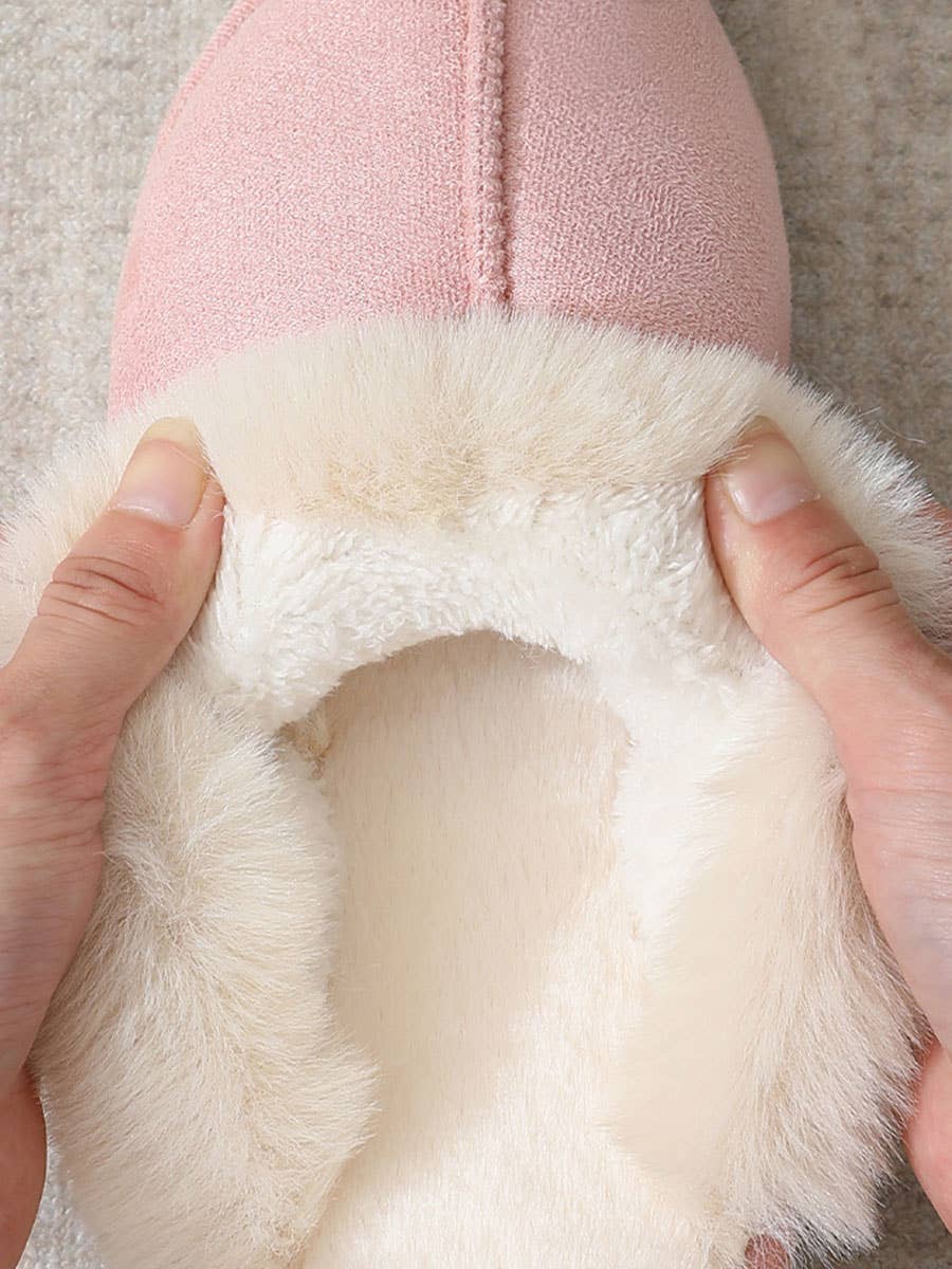 DOUBLJU - Wholesale Slippers - Women's - Winter Faux Fur-lined Home Warm Plush Slippers5