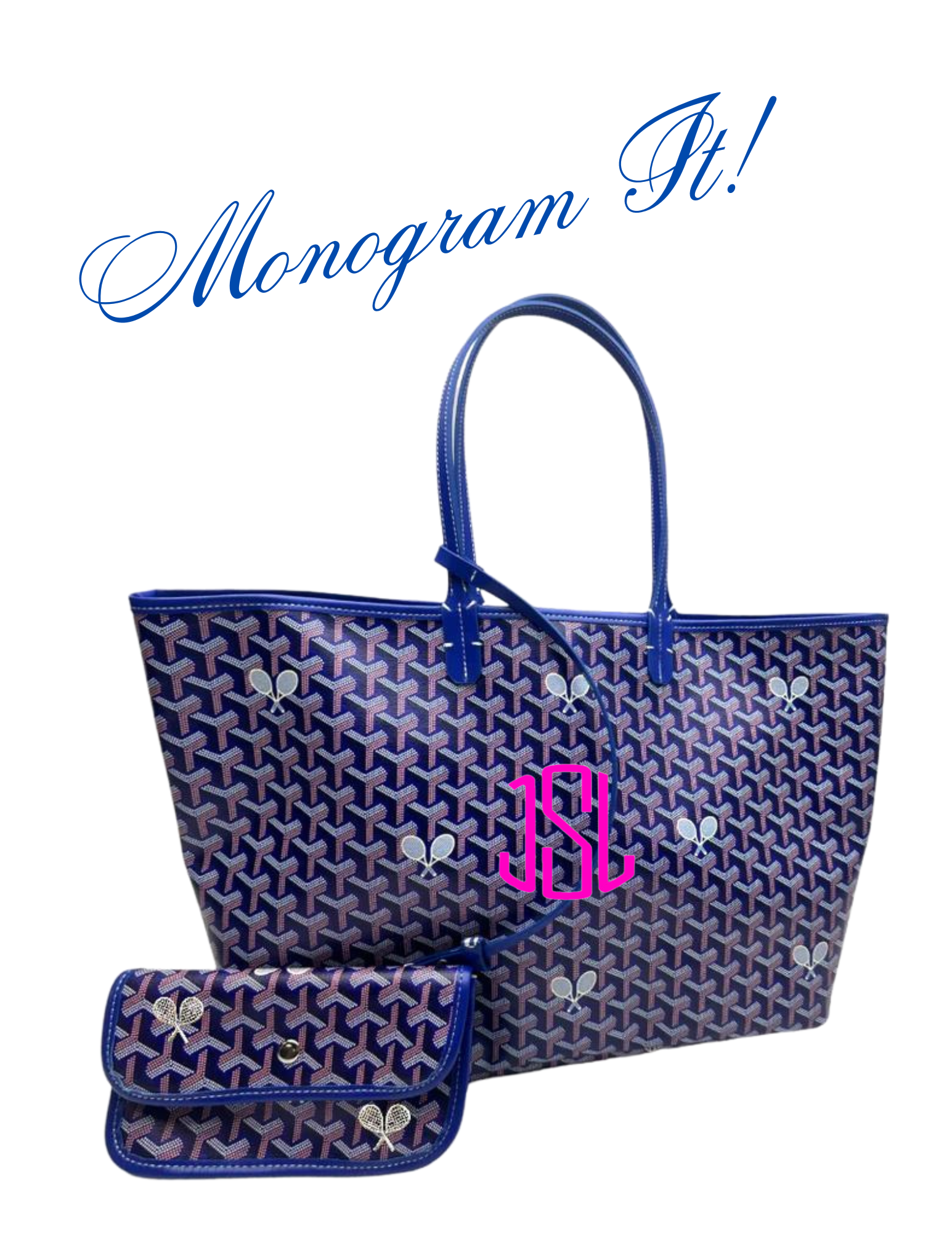 Runway Athletics - Wholesale Tote Bag - Women's - Tennis Tote - "The Whimsy" Navy1