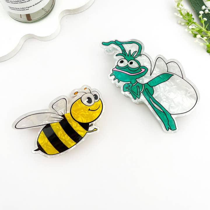 π Playful Bee & Mosquito Acrylic Claw Clip β Creative & Fun for wholesale by mildstyles