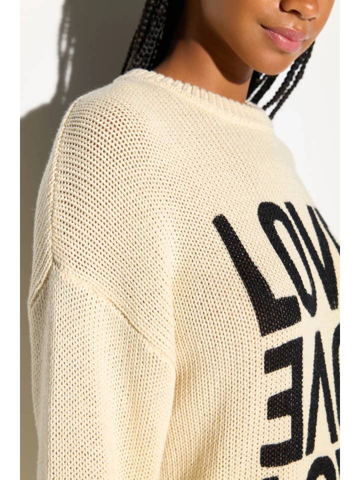 Spiritual Gangster - Wholesale Knit Sweater - Women's - Love Mantra Sweater4