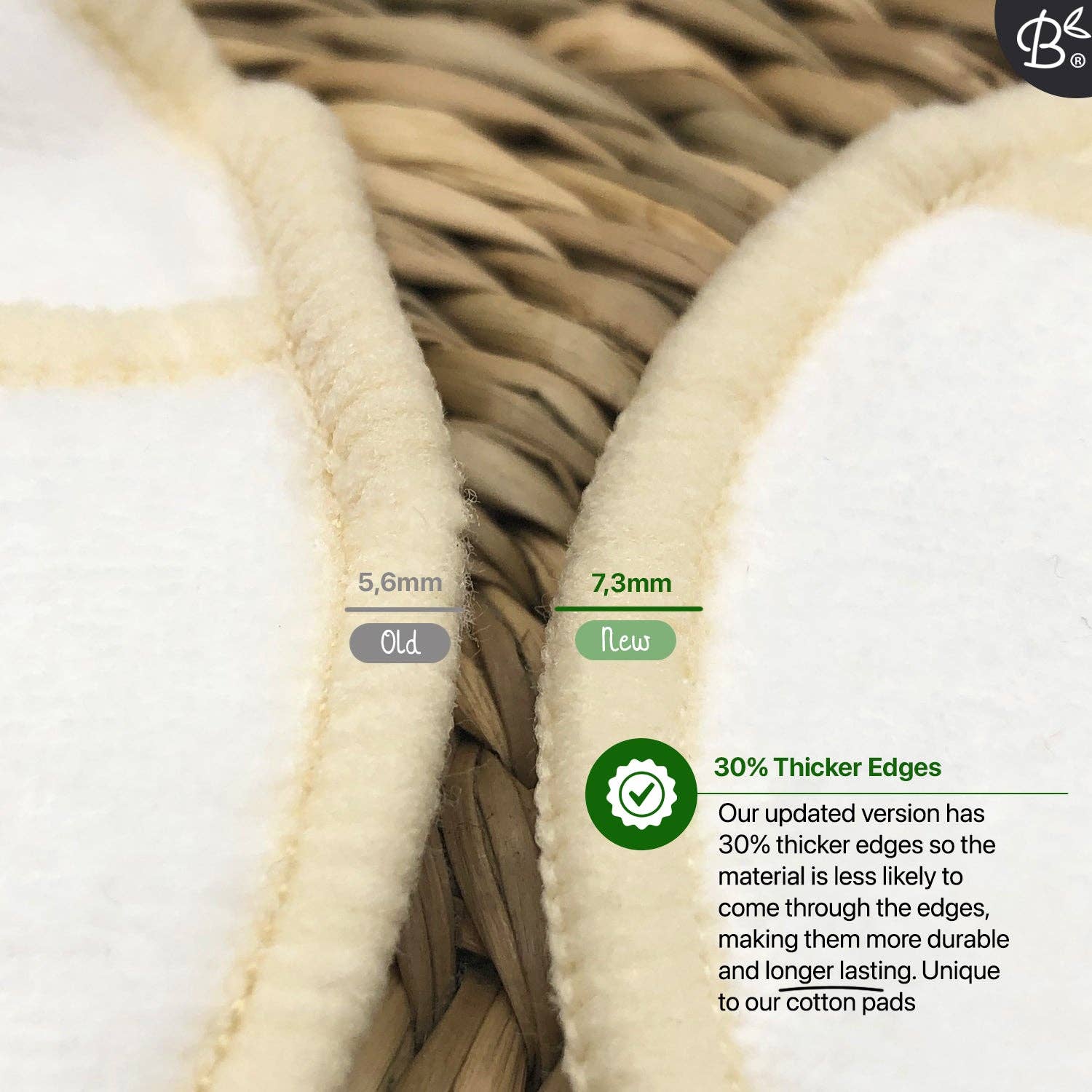 Bamboozy x Cosmeau - Wholesale Cotton Pad - 16x White Reusable Cotton Pads 4-Layers + Bamboo Holder3