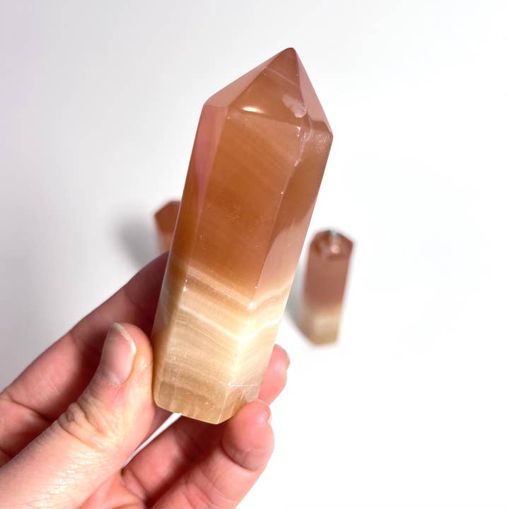 Moonlight Trail - Wholesale Spiritual Stone/Crystal - Honey Calcite | Tower