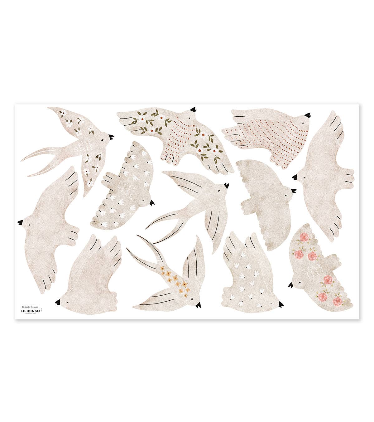 LILIPINSO - Vendita all'ingrosso Decorazione da parete - Bambini e neonati - COCCINELLA - Adesivi murali - Rondini0