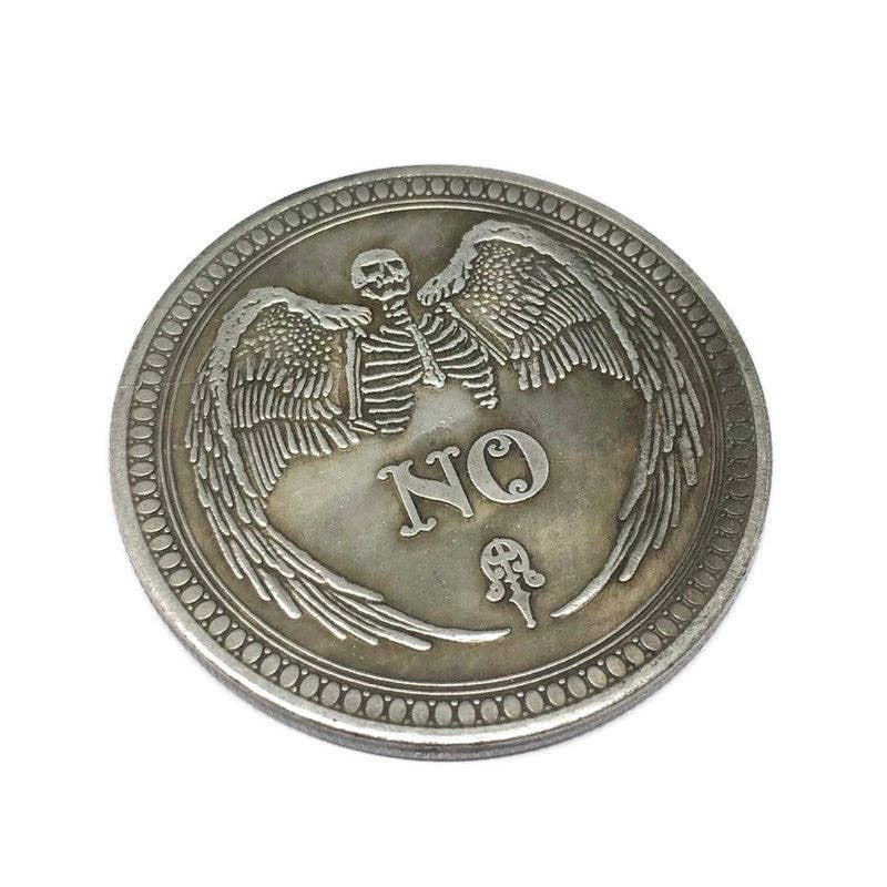 Gifts From The Crypt - Venta al por mayor Moneda/objeto de coleccionista - Moneda de fortuna sí/no | Tercer ojo psíquico gótico con esqueleto2