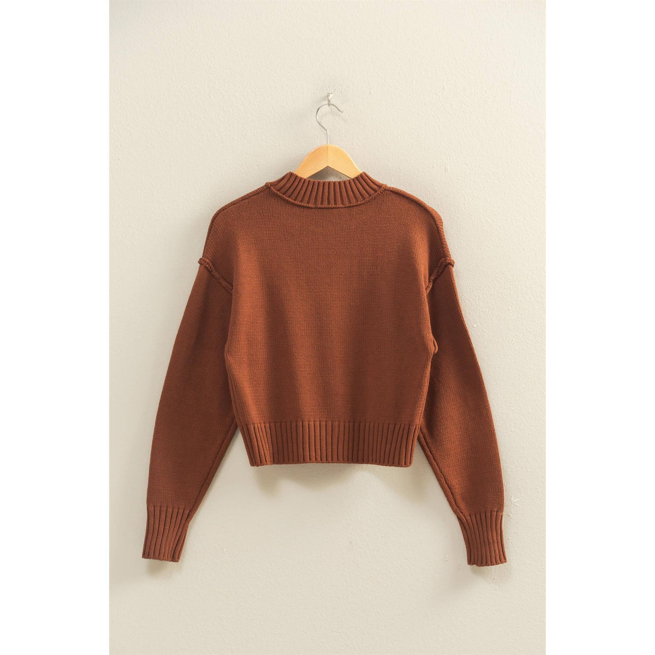 HYFVE – Großhandel Strickpullover – Damen – Pullover mit Stehkragen und Naht vorne11