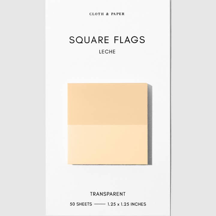 Cloth & Paper - Wholesale Bookmark - Square Transparent Page Flags35