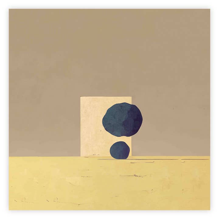 Geometric, Navy and Beige: Modern Abstract Painting for wholesale by ArtbyHaise