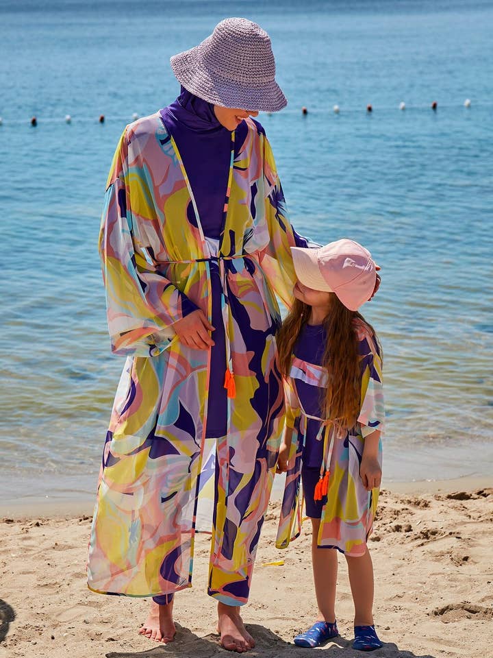 Kimono paréo coloré pour enfants P2333 pour la vente par Marina Swimwear