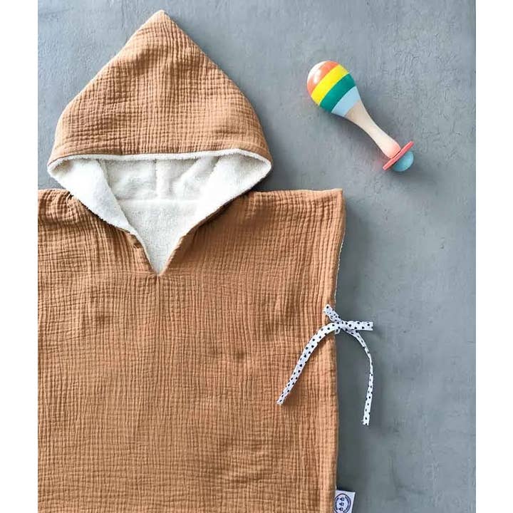 Manufacture des bébés français - Wholesale Poncho Towel - Kids & Baby - Camel bath poncho3