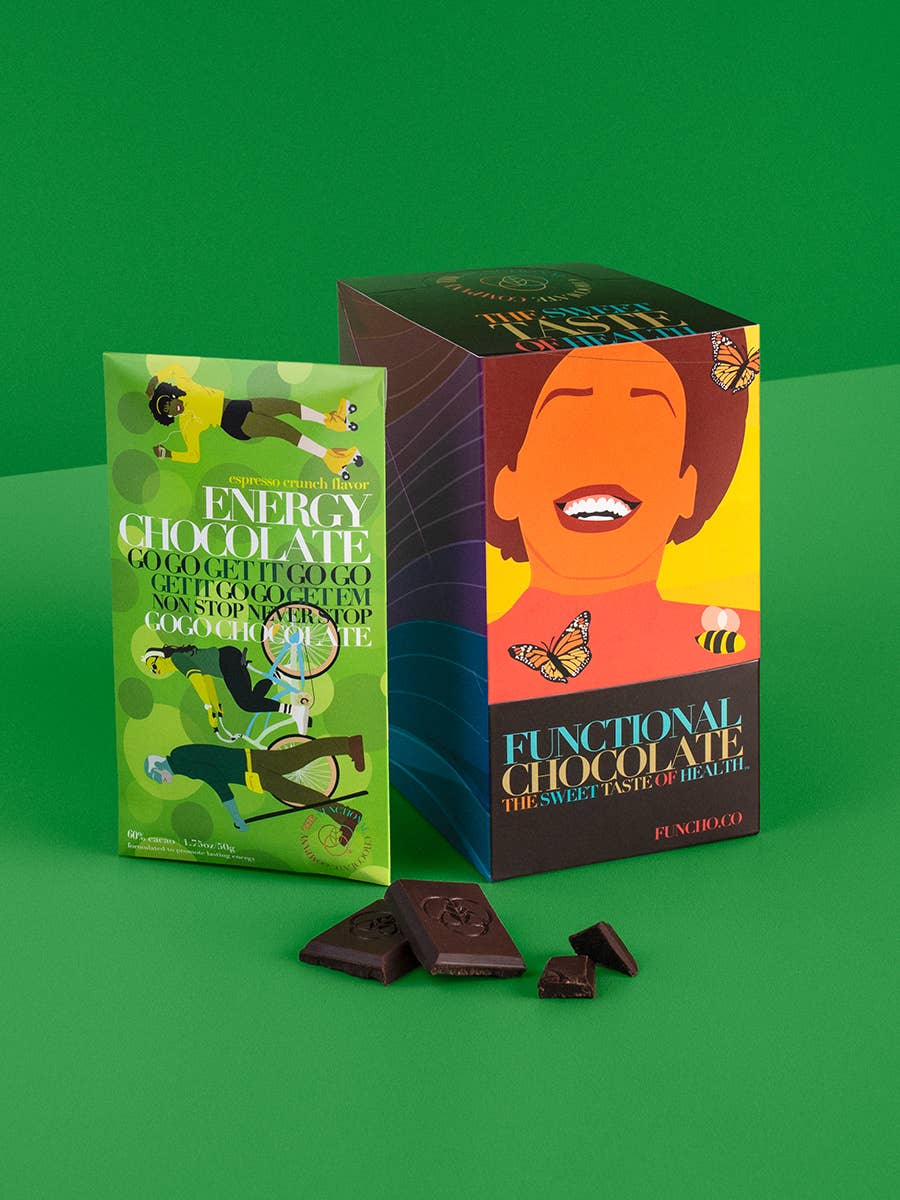 The Functional Chocolate Company - Vendita all'ingrosso Cioccolato - Cioccolato Energetico alla Formula Energia, gusto Espresso3