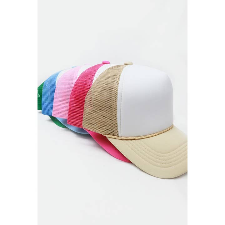 Love and Repeat - Wholesale Trucker Hat - Unisex - Classic Foam Solid Two Tone Trucker Hat