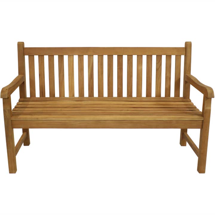 Sunnydaze Decor - Wholesale Bench - Teak Outdoor Garden Bench - Mission Style - 2-Person - 60”
