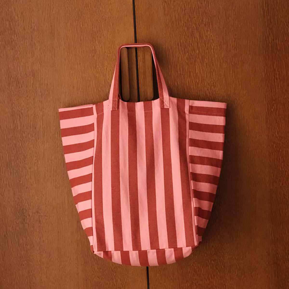 Rose in April - Wholesale Tote Bag - Women's - ELISABETH TOTE BAG STRIPES BRICK / PINK4