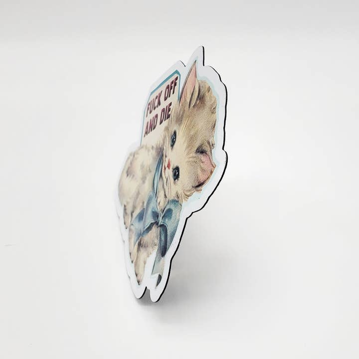 Mixtape Your Life - Wholesale Magnet - Vintage Cat “Fuck Off and Die” Magnet1